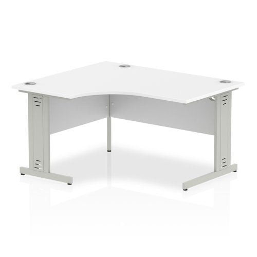 Impulse 1400 LH Desk White SL Cbl