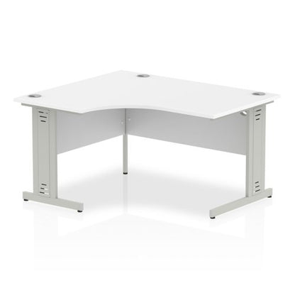 Impulse 1400 LH Desk White SL Cbl