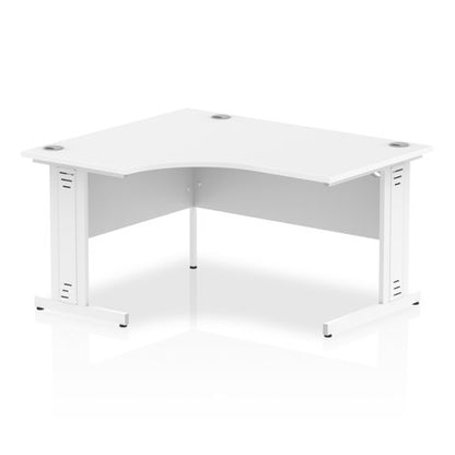 Impulse 1400 LH Desk White WH Cbl