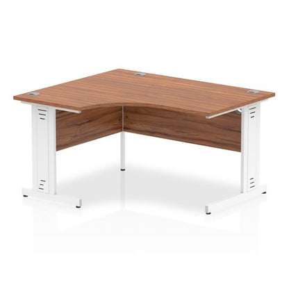 Impulse 1400 LH Desk Walnut WH Cbl