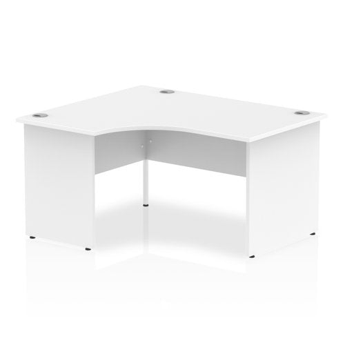 Impulse 1400 LCres Desk White End Leg