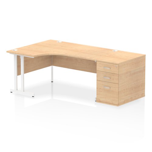 LH Desk & D800 Ped Cant Leg MPEWH