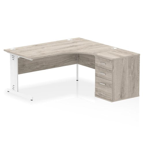 RH Desk & D600 Ped Cbl Man Leg GOKWH