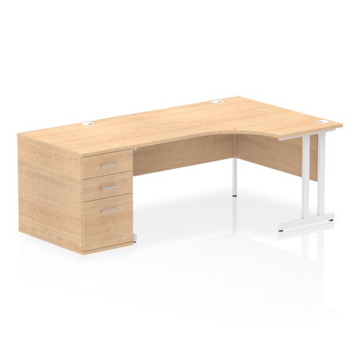 RH Desk & D800 Ped Cant Leg MPEWH
