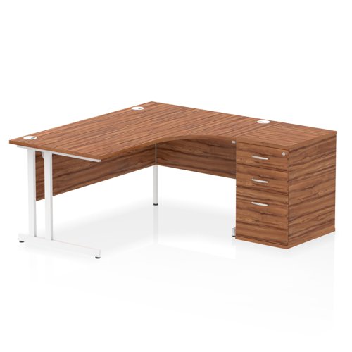 RH Desk & D600 Ped Cant Leg WLTWH