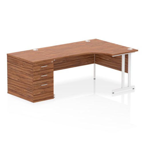 RH Desk & D800 Ped Cant Leg WLTWH