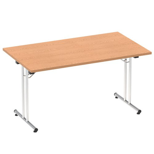 Impulse 1400mm Folding Rect Table Oak