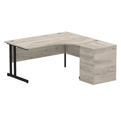 RH Desk & D600 Ped Cant Leg GOKBK
