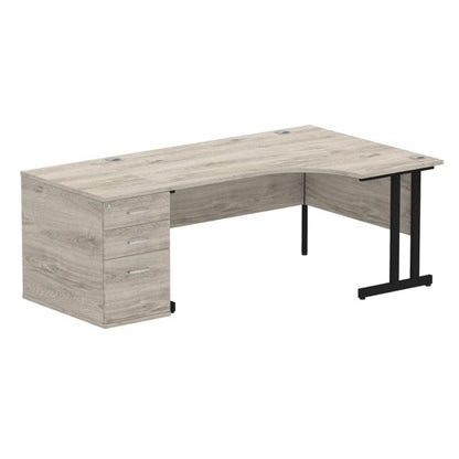 RH Desk & D800 Ped Cant Leg GOKBK