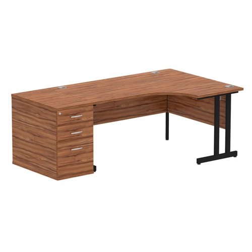 RH Desk & D800 Ped Cant Leg WLTBK