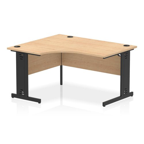 Impulse 1400mm LH Desk Cbl Man MP BK