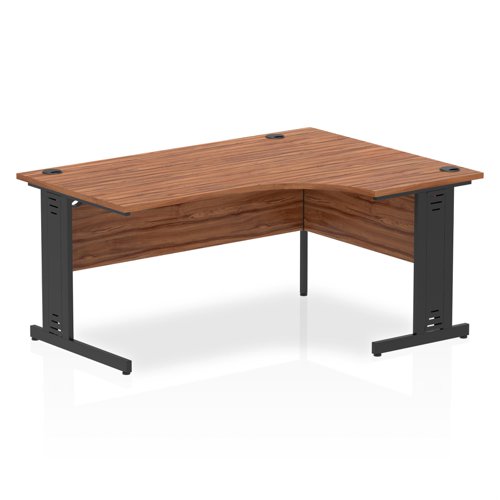 Impulse 1600mm RH Desk Cbl Man WL BK