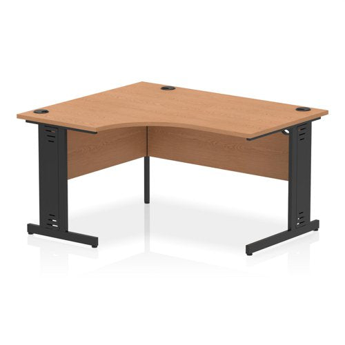Impulse 1400mm LH Desk Cbl Man OK BK