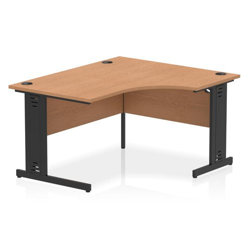 Impulse 1400mm RH Desk Cbl Man OK BK