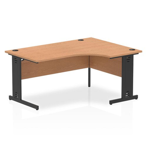 Impulse 1600mm RH Desk Cbl Man OK BK