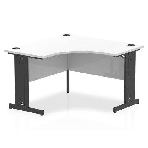 Impulse 1200mm Corner Desk Cbl WH BK