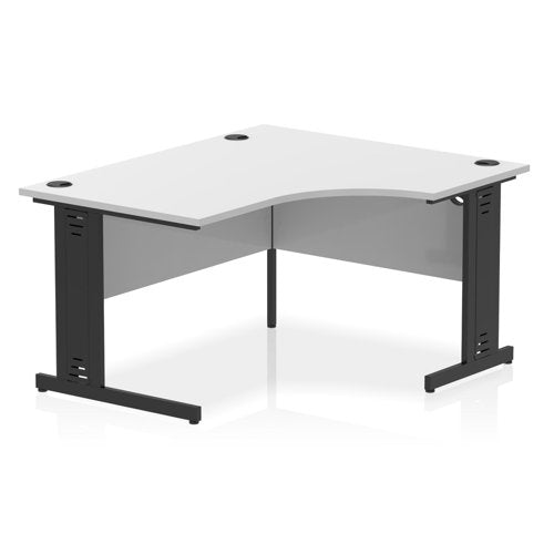 Impulse 1400mm RH Desk Cbl Man WH BK