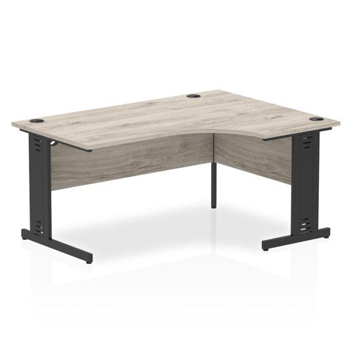 Impulse 1600mm RH Desk Cbl Man GO BK