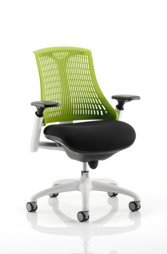 Flex White Frame Green Back