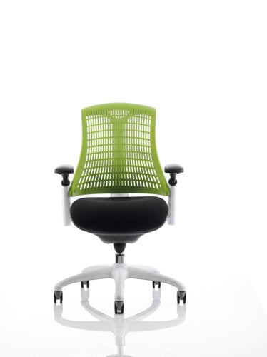 Flex White Frame Green Back
