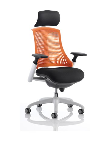 Flex White Frame Orange Back wHR