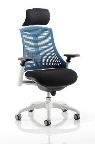 Flex White Frame Blue Back wHR