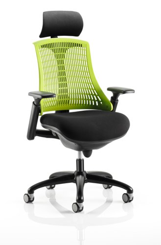 Flex Black Frame Green Back wHR
