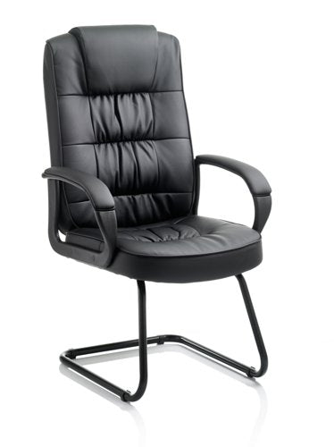 Moore Cant Chair Leather BK wArms