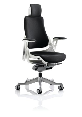 Zure Black Fabric wArms wHeadrest