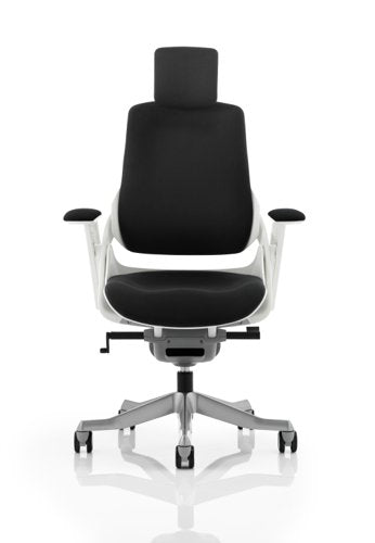 Zure Black Fabric wArms wHeadrest
