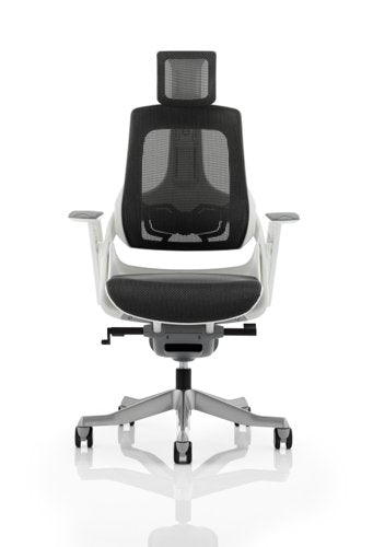Zure Charcoal Mesh wArms wHeadrest