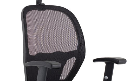 Denver Mesh Chair wHeadrest Black