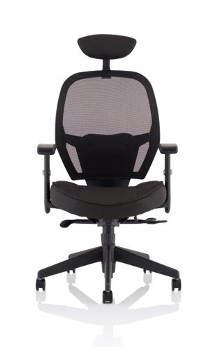 Denver Mesh Chair wHeadrest Black