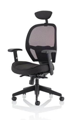 Denver Mesh Chair wHeadrest Black