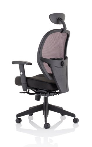 Denver Mesh Chair wHeadrest Black