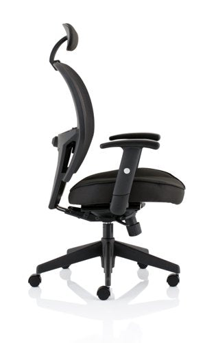 Denver Mesh Chair wHeadrest Black