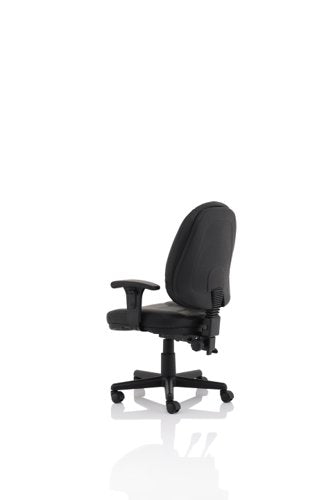 Jackson Black Leather Chair wArms