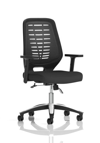 Relay Task Chair Airmesh wArms BK