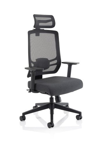 Ergo Twist Fabric Seat Mesh Back H BK