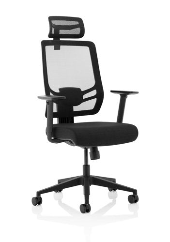 Ergo Twist Fabric Seat Mesh Back H BK