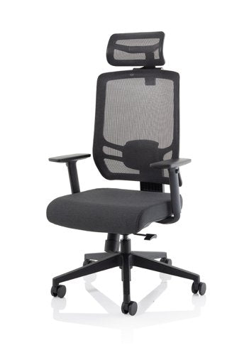Ergo Twist Fabric Seat Mesh Back H BK