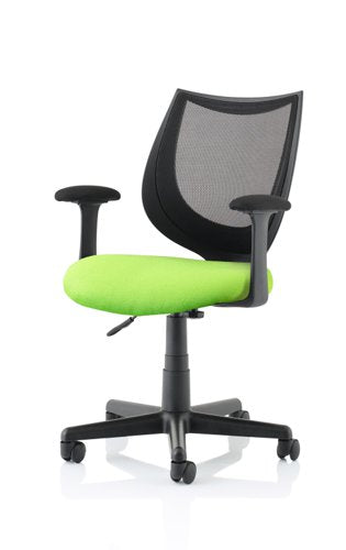 Camden Black Mesh Chair Green