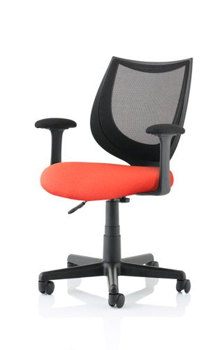 Camden Black Mesh Chair Red