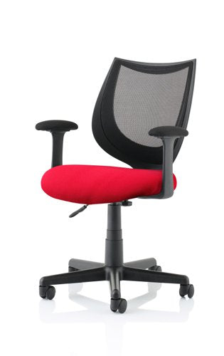 Camden Black Mesh Chair Cherry