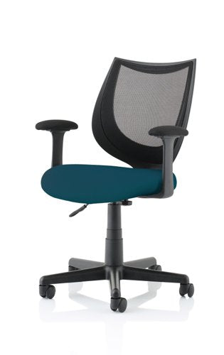 Camden Black Mesh Chair Teal