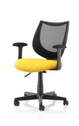 Camden Black Mesh Chair Yellow