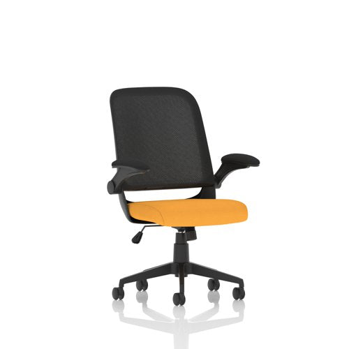 Crew Task Ops Chair Fold Arms Yellow