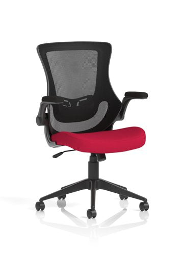 Orbit Mesh Chair Flip Up Arms Cherry