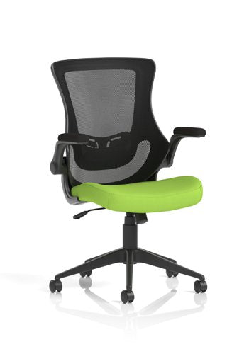 Orbit Mesh Chair Flip Up Arms Green