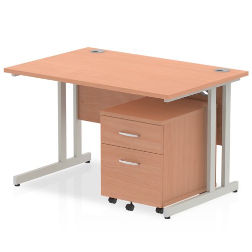 Impulse 1200x800 Desk BE SL 2 Drw Ped
